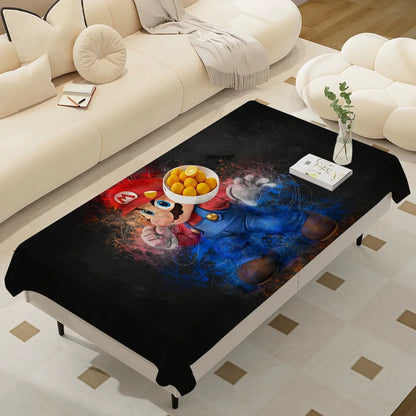 Hot Super Cool M-Mario Game Bros Waterproof Rectangle Tablecloth Fiesta Home Decor Dining Room Decor Reusable Party Supplies
