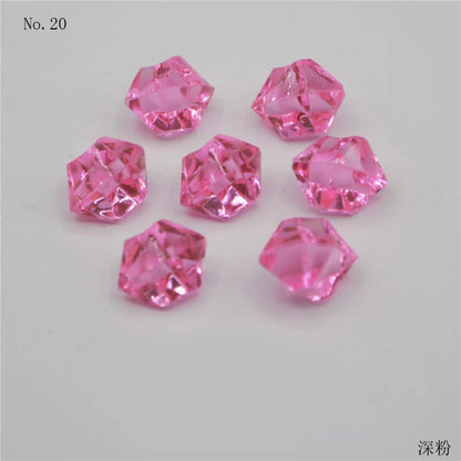 100Pcs 11*14mm Crushed Diamond Ice Crystal Clear Plastic Rocks Fake Diamonds Clear Acrylic Gems  for Decor Photography Prop