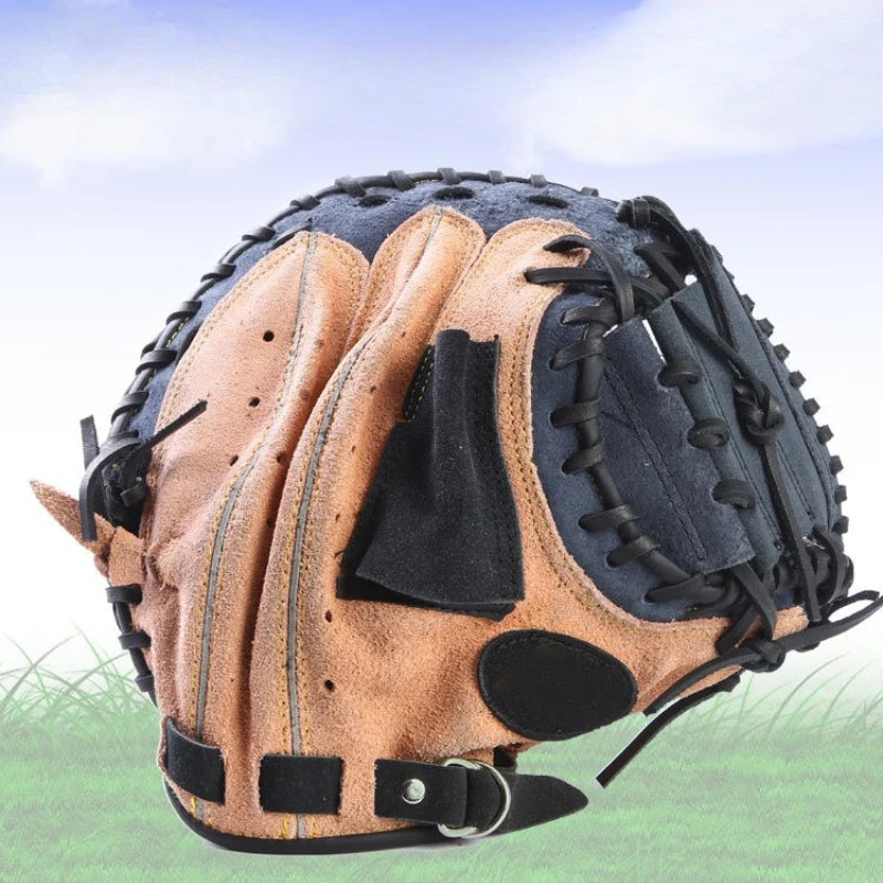 Professional Baseball Glove Leather Baseball Catcher Glove 12.5 Left Hand Practice Equipment Softball Training Catcher Gloves