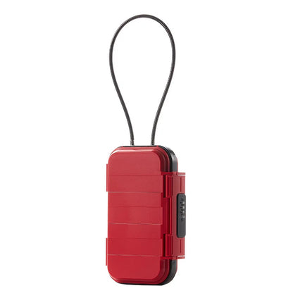 Creative Portable 4-digit Combination Lock Beach Safe Box With Steel Wire Outdoor Camp Sports Cycling Swim Security Storage Box