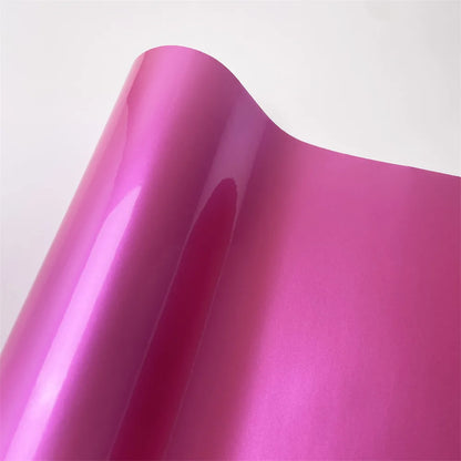 Candy Pink Vinyl Wrap Film for Auto Tuning Bike Motorcycle Metallic Decal Glossy Adhesive Sticker with Air Release Channels