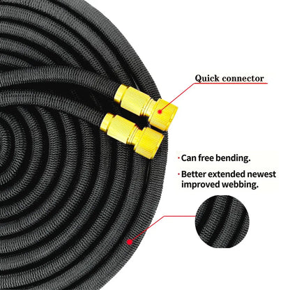 Expandable Garden Hose 25FT-150FT Magic Water Pipe for Home Garden Daily Watering High-Pressure Car Wash Cleaning Spray Gun