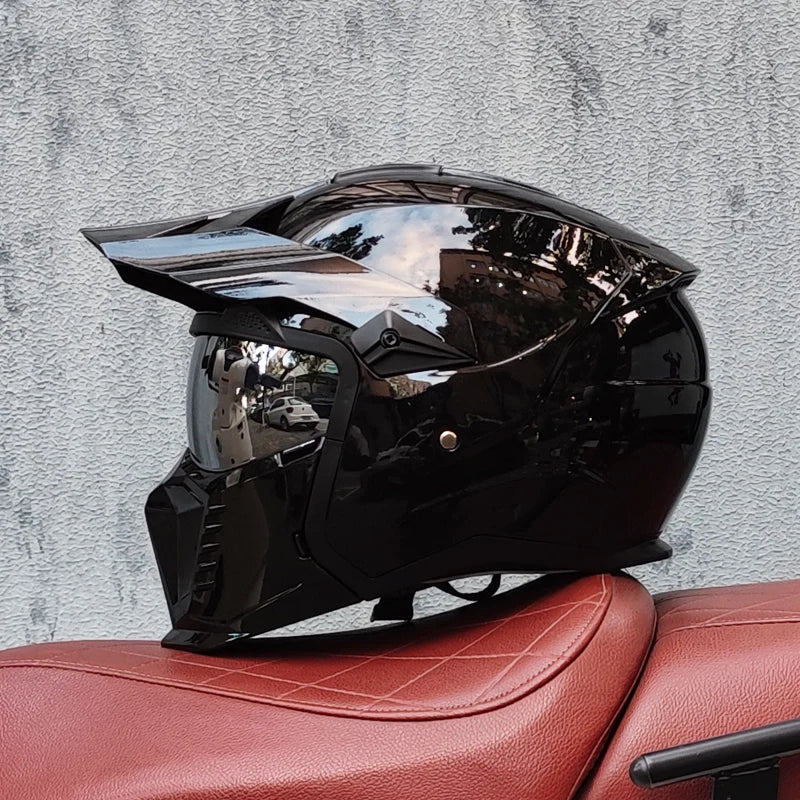 ORZ high-quality retro motorcycle helmet modular multifunctional combination full helmet DOT approved personalized warrior