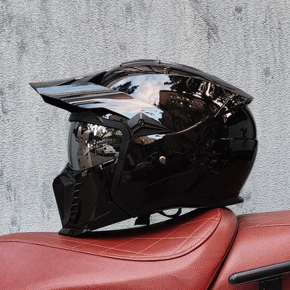 ORZ high-quality retro motorcycle helmet modular multifunctional combination full helmet DOT approved personalized warrior