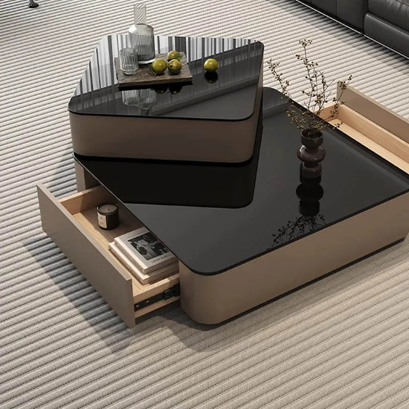 Minimalist Aesthetic Coffee Table French Trendy Elegant Organizer Drawer Coffee Table Cool Eclectic Table Basse Salon Furniture
