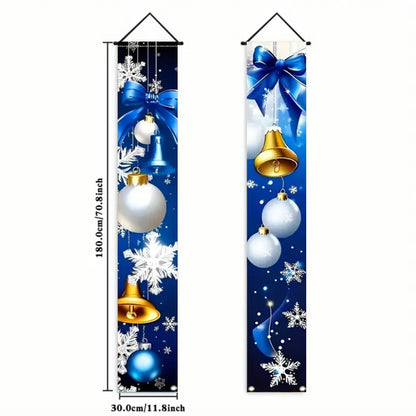 Christmas New Year Decorations Couplet Santa Snowman Door Banner For Home 2025 Xmas Hanging Ornaments Navidad Gift New Year 2026