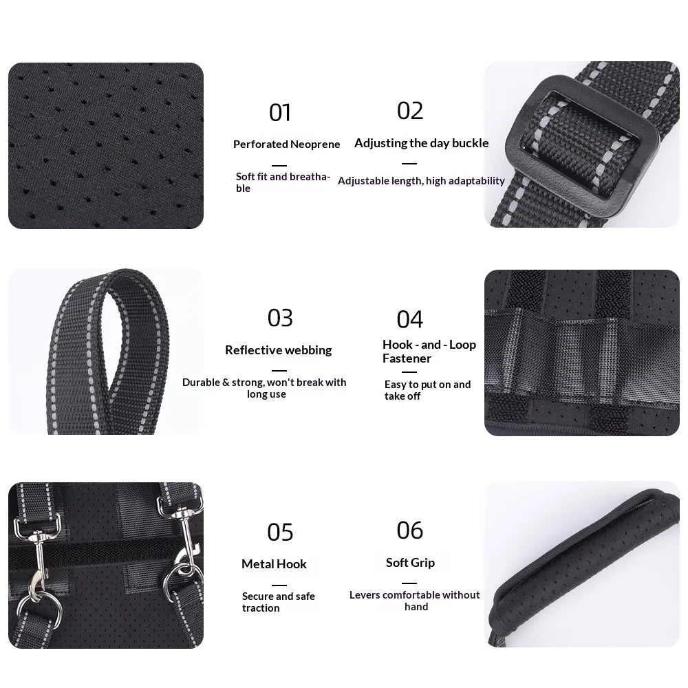 Dog Hind Leg Support Harness for Senior Disabled Dogs, Rehabilitation Mobility Lifting Aid, Adjustable Walking Assistance Leash