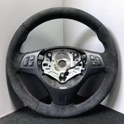 Hand Stitched Steering Wheel Cover Suede M Sport M3 E90 E91 E92 E87 E81 E82 E88 X1 E84 Car Steering Wrap Braid Cover For BMW E93
