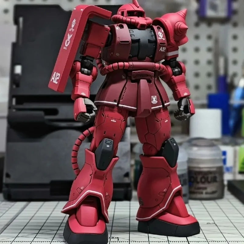 HG 1/144 GTO Zaku Of The Red Comet Assembly Model Kit  Action Figure Exquisite Desktop Decoration Surprise Gift Collection Toys