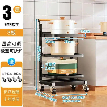 Light Luxury Metal Kitchen Trolleys Creative Storage Cart Modern Home Furniture Floor Multi-layer Fruit Vegetable Snacks Shelf