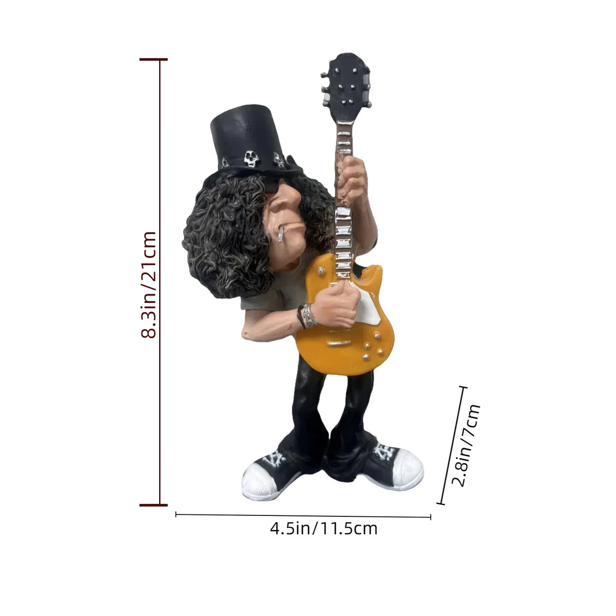 Resin Rock Star Figure Decorative Item Perfect Gift Choice Collectible Rock Musician Sculpture for Home Decor