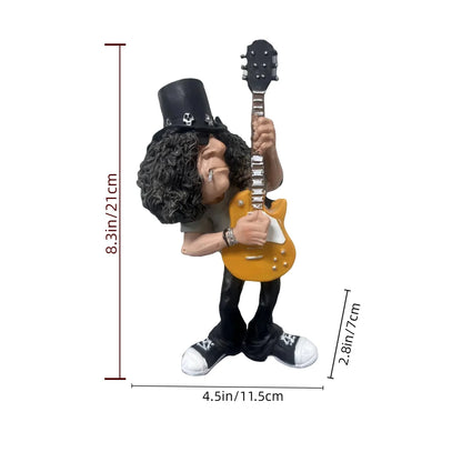 Resin Rock Star Figure Decorative Item Perfect Gift Choice Collectible Rock Musician Sculpture for Home Decor