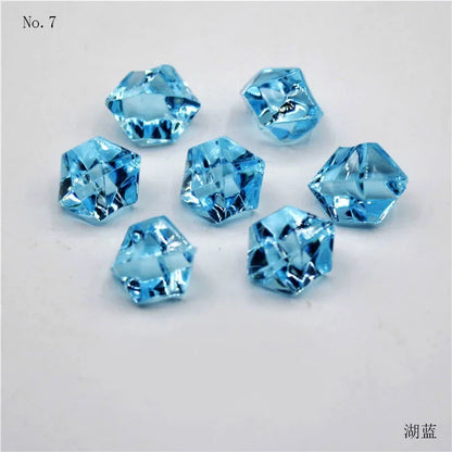 100Pcs 11*14mm Crushed Diamond Ice Crystal Clear Plastic Rocks Fake Diamonds Clear Acrylic Gems  for Decor Photography Prop