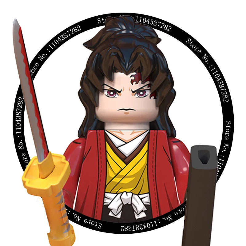 Demon Slayer Miniatures, Tan Errou, NeiZuko, Guiyou, Shinobu, collectible action figures, children's assembled toys, gifts.