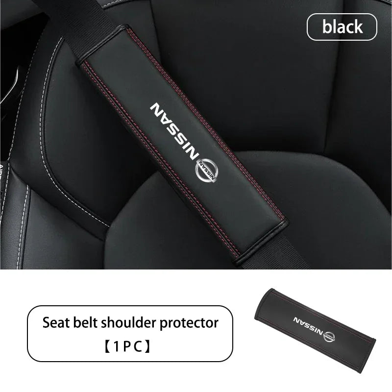 2PCS Car Safety Belt Protective Pads Shoulder Cover for Nissan Sylphy N7 Teana Qashqai Note J10 J11 Navara Juke GTR Tiida Patrol