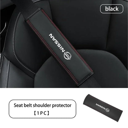 2PCS Car Safety Belt Protective Pads Shoulder Cover for Nissan Sylphy N7 Teana Qashqai Note J10 J11 Navara Juke GTR Tiida Patrol