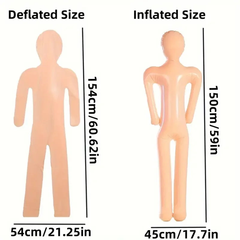 Inflatable Dummy - Durable PVC, Escape Room Props, Great for Pranks and Role Play - Outdoor/Indoor Haunted House Funny Tricky