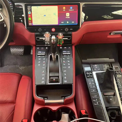 For Porsche Macan 2014-2021 (95B.1 /95B.2) Center Console Gear Shift Panel Interior Decorative Front AC Panel Full Touch