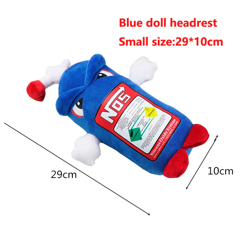 Car Seat NOS Headrest Pillow Universal Plush Neck Pillow Cushion Nos Bottle Stuffed Toys Soft JDM Cushion Gifts Car Interior