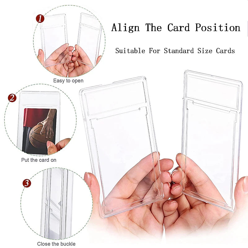 35/55/75/100PT Trading Cards Slab Label Grade Baseball Star Card Sleeves Protector Acrylic Hard Plastic Game Grade PTCG Gift Toy