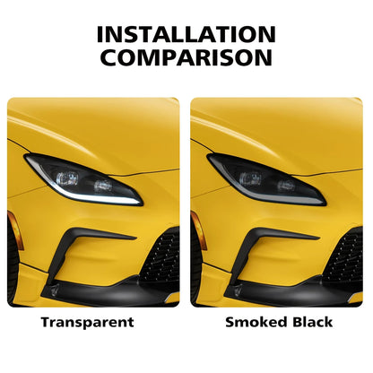 Car Headlight Protective Film For Toyota 86 GR86 2012-2026 Smoke Black Pre Cut Anti-Scratch High-Gloss Auto Vinyl Wrap Film