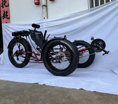 Original Four-wheel Bicycle for Adults, 1000W, 750W, 500W, Cargo Bicycle Fat Tire, Snow Tire, Suitable for Cargo and Snow Riding
