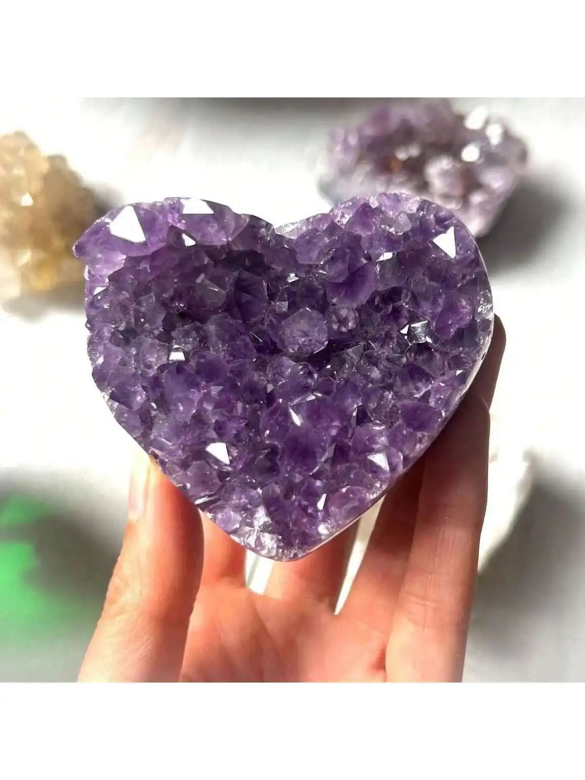 Brazilian Deep Amethyst Cluster Love is used to relieve stress, attract peach blossom luck, and give gifts for the school season