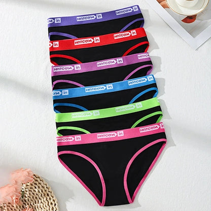 6Pcs Sexy Women Panties Soft Cotton Underpants Black Underwear Girls Briefs Female Breathable Stretch Panty Female Lingerie XS-L