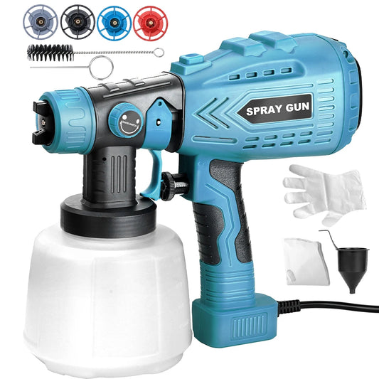 Paint Sprayer Tool 850W High Power HVLP Electric Spray Paint Gun Easy to Clean for Furniture Cabinets House Painting