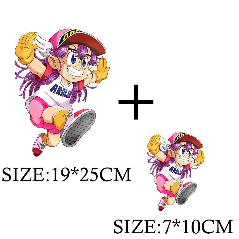 Anime Arale Dr Slump Cartoon Patches for Clothes Heat Transfer Thermal Vynil Stickers DIY T shirt Iron on for Women Appliqued