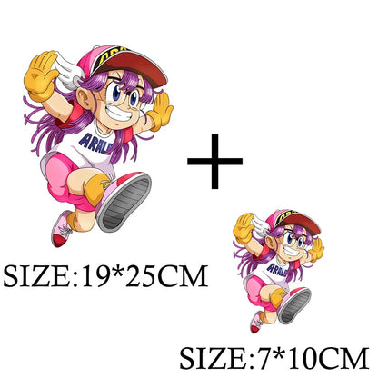 Anime Arale Dr Slump Cartoon Patches for Clothes Heat Transfer Thermal Vynil Stickers DIY T shirt Iron on for Women Appliqued