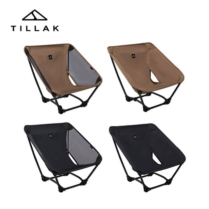 TILLAK 650g Ultralight Ground Chair 7075 Aluminum Alloy 1000D Cordura Fabric Foldable Camping Chair for Outdoor Hiking Fishing