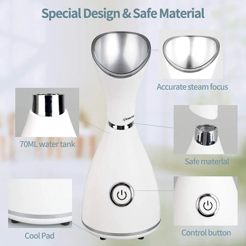 Professional Hot Mist Beauty hydration Sauna Steamer Face Facial Steamer Machine Portable Skin Care Nano Ionic Facial Steamer