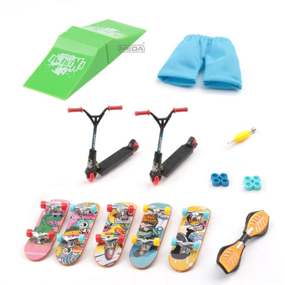 Scooter/Finger Skateboard/Casual Pants/Roller Skates/Bike For Tech Deck Ramp Venue Combination Set Children Indoor Home Toys Gif