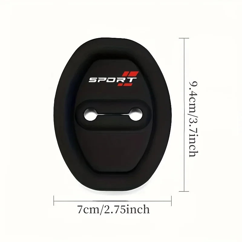 4-Piece Universal Car Silicone Door Lock Buckle Protector | Anti-Collision, Shock-Absorbing & Mute Buffering Pad