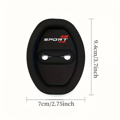4-Piece Universal Car Silicone Door Lock Buckle Protector | Anti-Collision, Shock-Absorbing & Mute Buffering Pad
