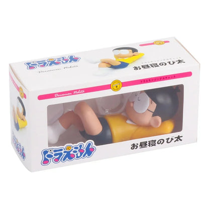 Anime Doraemon Nobita Nobi Sleep Car Decoration Kawaii Action Figure Blue Fat Collectible Model Toy Dolls Birthday Gifts