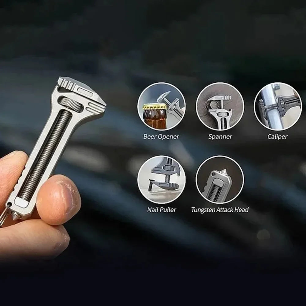 1PC EDC Multi Tool Compact Multitool Portable Tool Key Ring Chain Pocket Cutter Screwdriver Multi Tools Camping Survival Kit
