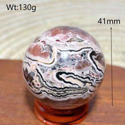 High Quality Natural Crystals Argentina Rhodochrosite Druzy Sphere Healing Gemstones Home Decorations Room Decor Jewelry Gift