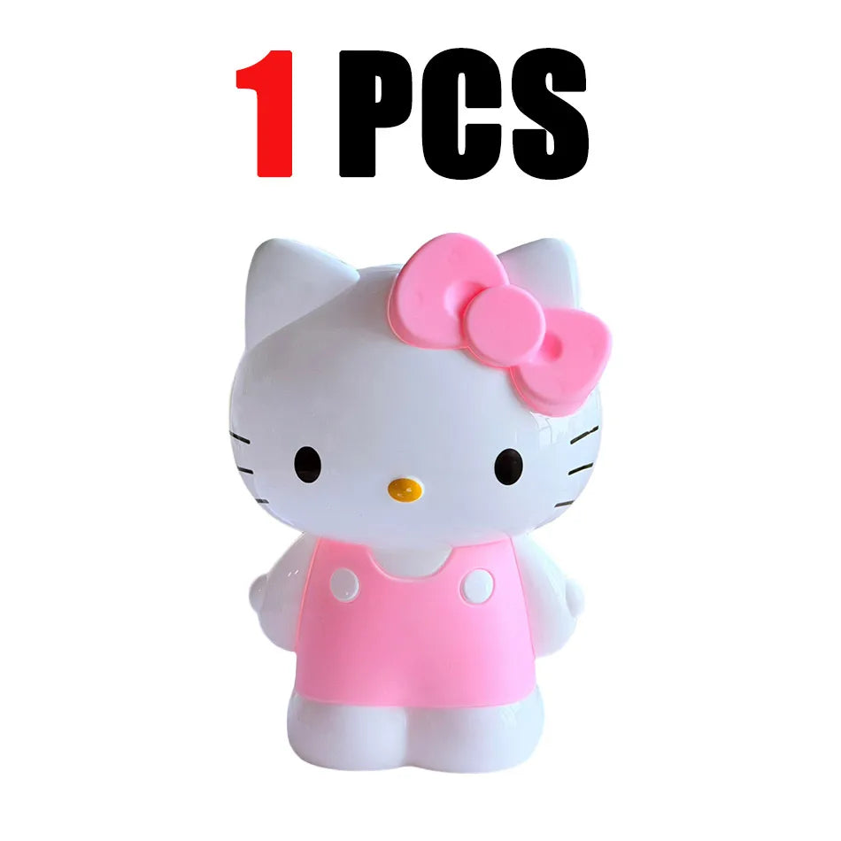 Cute Kawaii Sanrio Characters Figure Pen Cup Hello Kitty Kuromi My Melody Desktop Storage Decor Collectible Toy Gift Office