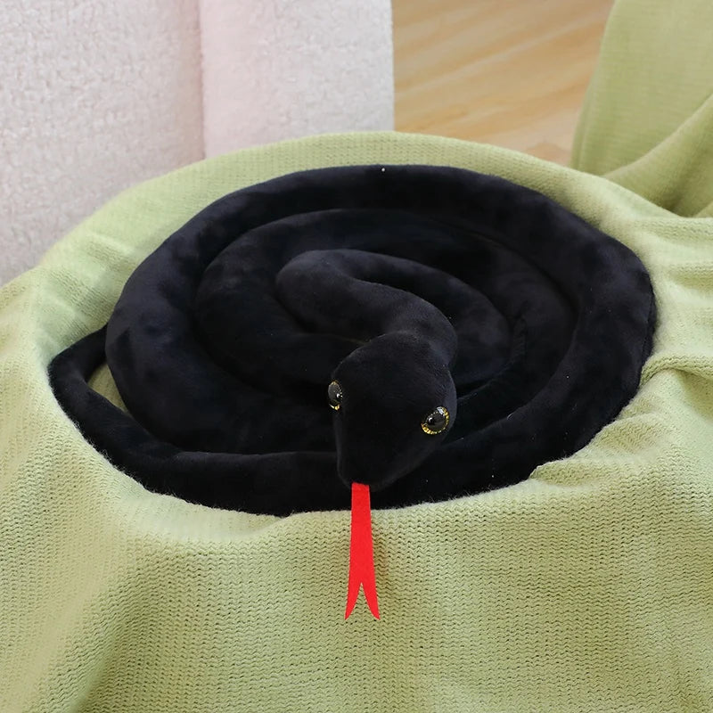 110-310cm Simulation Python Boa Plush Doll Reptile White Green Silver Black Beautiful Pattern Snake Plush Doll Home Decoration