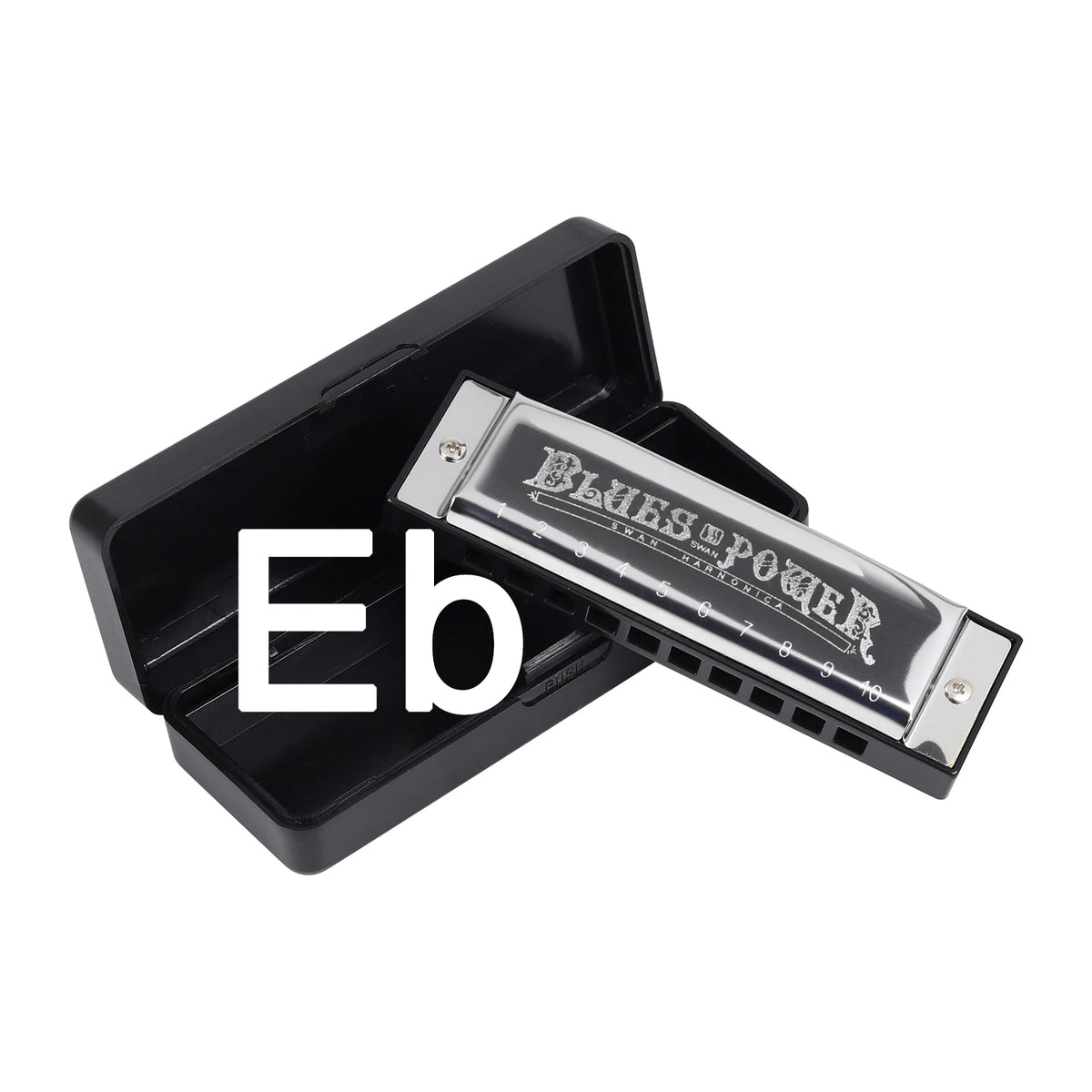 Diatonic Blues Harmonica 12 Keys Available Mouth Organ Harmonica10 Hole 20 Tone Diatonic Harp with Case for Student Teacher Gift