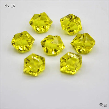 100Pcs 11*14mm Crushed Diamond Ice Crystal Clear Plastic Rocks Fake Diamonds Clear Acrylic Gems  for Decor Photography Prop