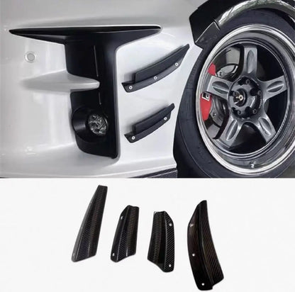 For Toyota GR YARIS Carbon Fiber Front Bumper Wind Blade Front Wind Blade Side Duck Wing Car Styling Auto Accessories 4Pcs