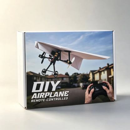 Remote Control Paper Airplane Electric Power Kit Diy Foldable Long Range Stable Flight Ultra Lightweight Plane Outdoor Toy