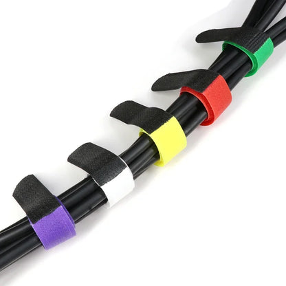 Red 200/300/500mm Cable Ties Reusable Self Adhesive Nylon Strap Reverse Buckle Line Wire Organizer Hook Loop Bundle Fastener