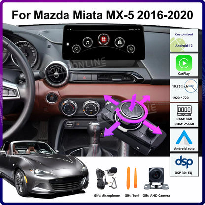 10.25 Multifunction 4-Way Motion Joystick For Mazda Miata MX-5 MX5 ND 2016-2020 Car Multimedia Player GPS Stereo Radio Head Unit