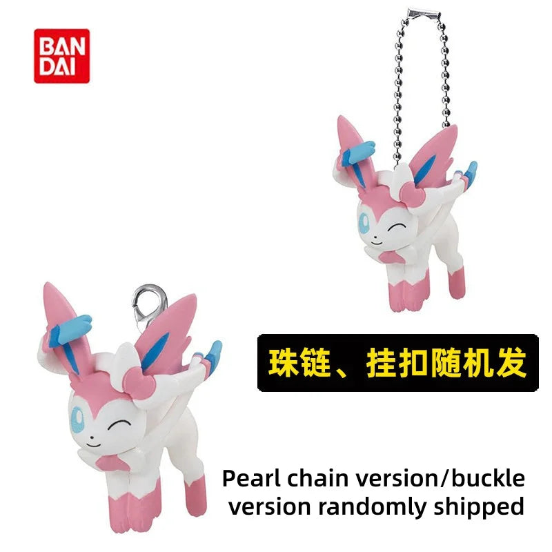 Bandai Pokemon Eevee Evolutions Nine Forms Connectable Mascot Gashapon Keychain Pendant For Anime Collectors Hobby Fans