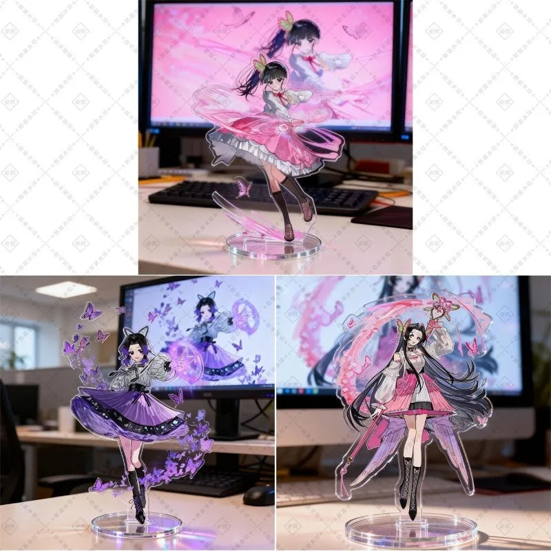 Demon Slayer Acrylic Stand Kimetsu No Yaiba Butterfly Hashibira Inosuke Kocho Shinobu Kanao Kanae Anime Figure Desktop Decor