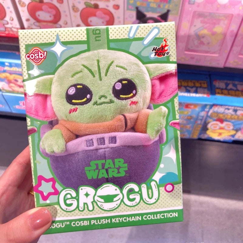 Hot Toys Star Wars Grogu Cosbi Plush Keychain Collection Blind Box Plush Pendant Decoration Doll Toy Boy's Birthday Gift